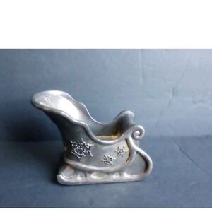 International Silver Co. Christmas  Sleigh Votive Holder Silver Plated